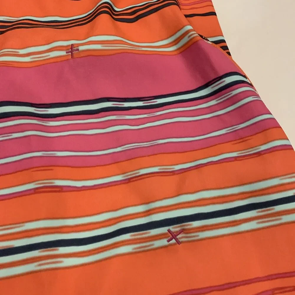 Under Armour Men's Pink Orange Striped BOARDSHORTS Sz 32 x 10 SURF SWIM TRUNKS